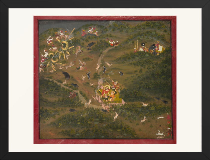 Maharana Jagat Singh II Hunting, by Jugarsi — Restored Rajput Wall Art — view 9