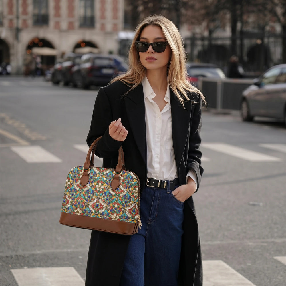 Stone Mosaic — Jewel Tones Dome Handbag — view 6