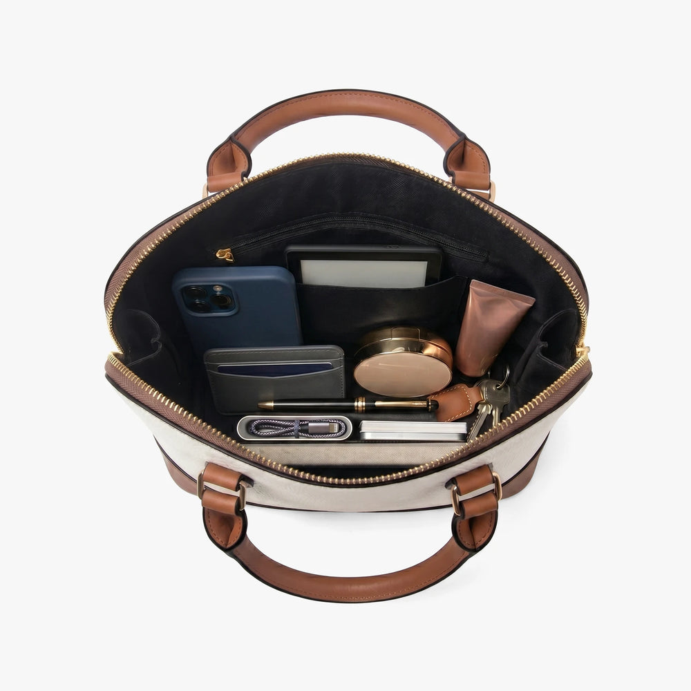 Shahi Zardozi — Wine & Gold Dome Handbag — view 10