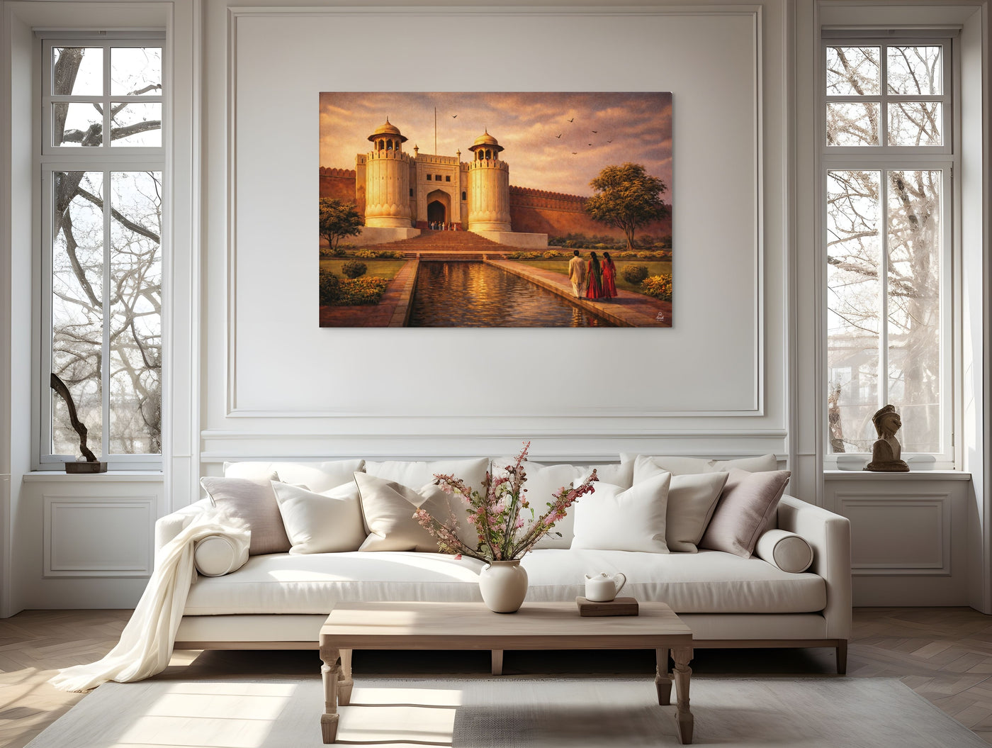 Shahi Qila at Golden Hour – Mughal Architecture Canvas Wall Art — view 5