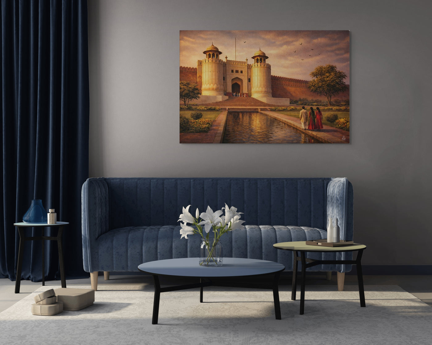 Shahi Qila at Golden Hour – Mughal Architecture Canvas Wall Art — view 8