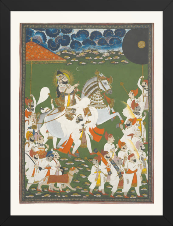Maharana Bhim Singh in Procession — Restored Rajput Wall Art — view 8
