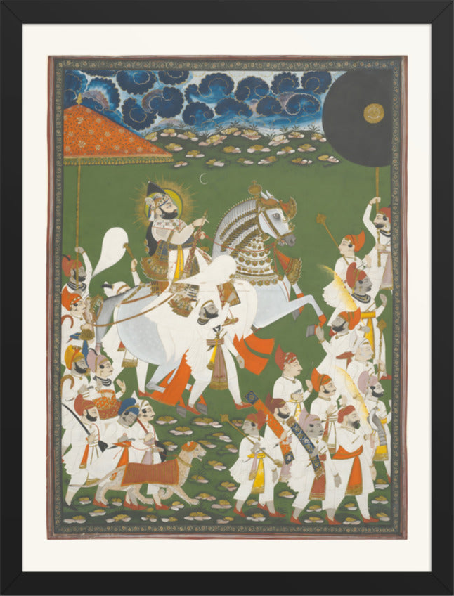 Maharana Bhim Singh in Procession — Restored Rajput Wall Art — view 9