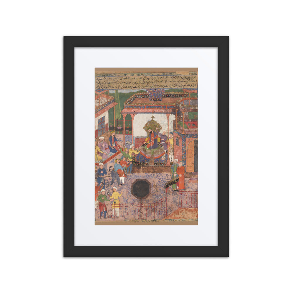 Emissaries Bring News from Khaybar and Chin to Anushirvan — Mughal Folio | Restored Mughal Wall Art — view 1
