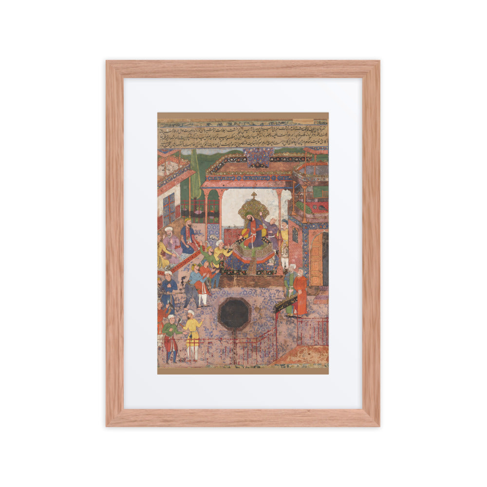 Emissaries Bring News from Khaybar and Chin to Anushirvan — Mughal Folio | Restored Mughal Wall Art — view 2