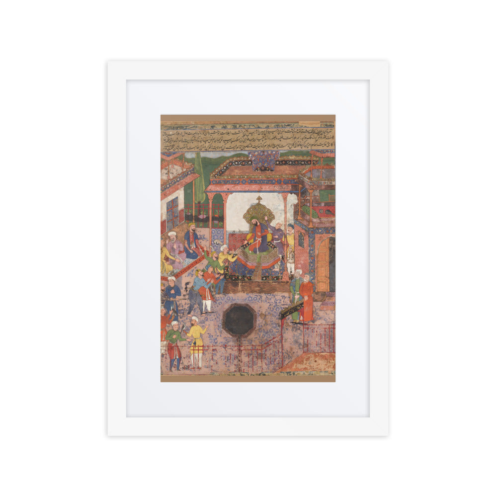 Emissaries Bring News from Khaybar and Chin to Anushirvan — Mughal Folio | Restored Mughal Wall Art — view 3