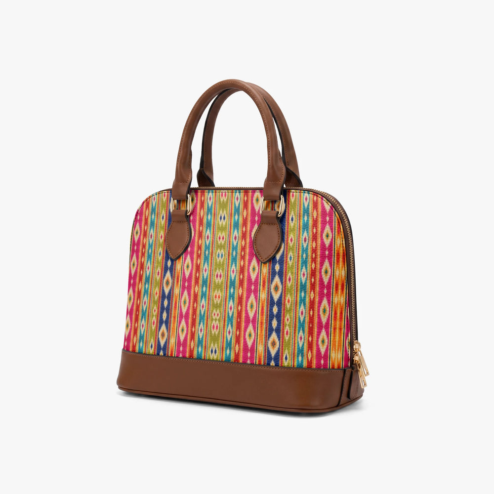 Mashru Ikat — Multicolour Stripe Dome Handbag — view 2