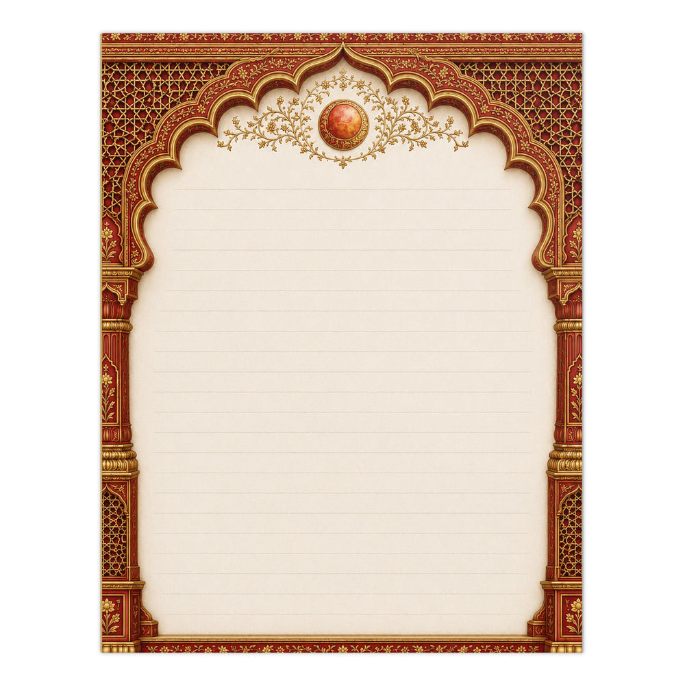 Mughal Jharokha Notepad - Akbar Court Colours — view 10