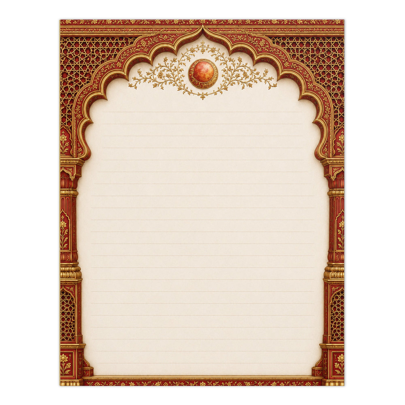 Mughal Jharokha Notepad - Akbar Court Colours — view 12