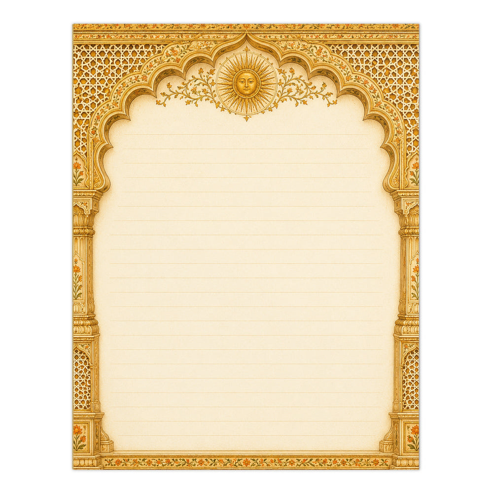 Mughal Jharokha Notepad - Akbar Court Colours — view 8