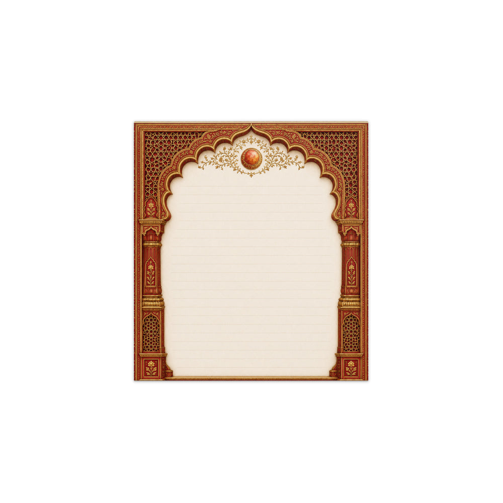 Mughal Jharokha Notepad - Akbar Court Colours — view 3