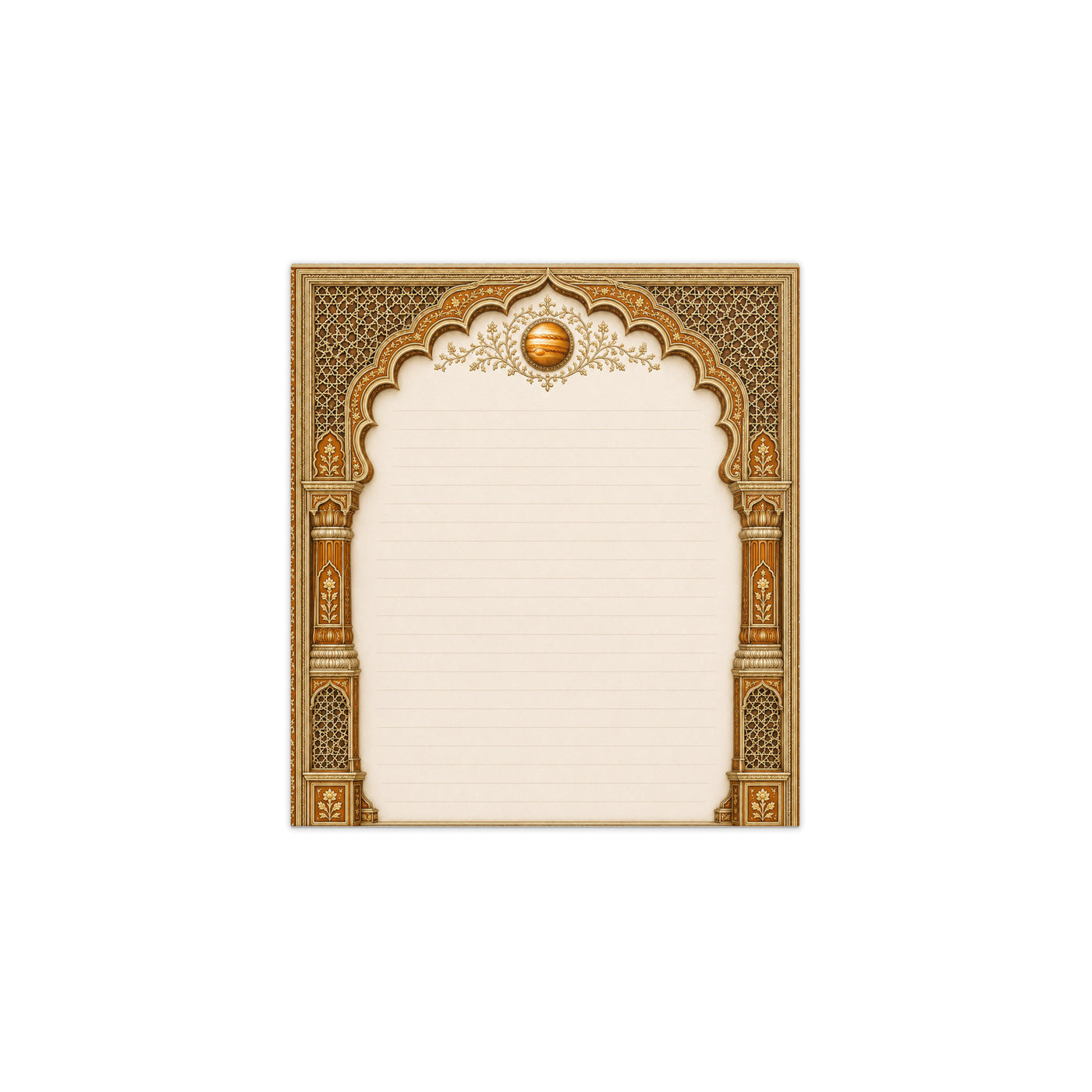 Mughal Jharokha Notepad - Akbar Court Colours — view 5