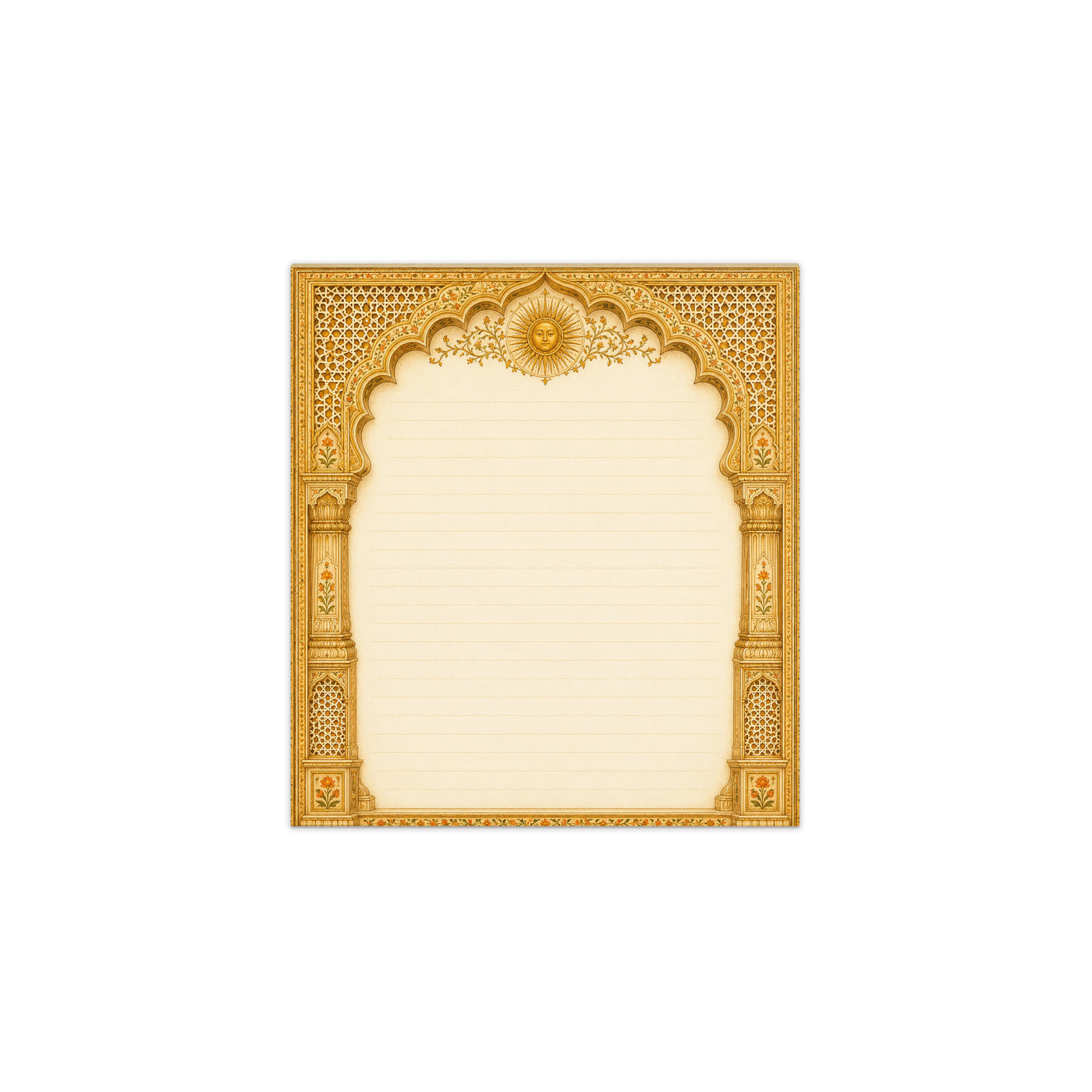 Mughal Jharokha Notepad - Akbar Court Colours — view 1