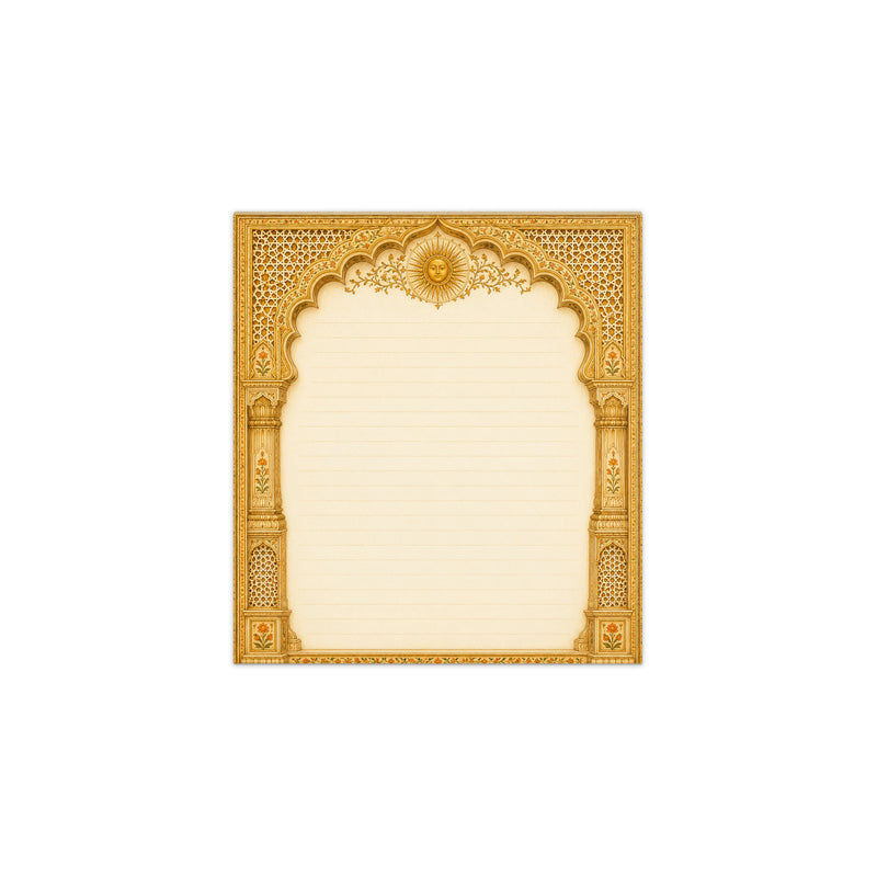Mughal Jharokha Notepad - Akbar Court Colours