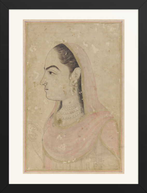 Nur Jahan in Profile — Restored Mughal Wall Art — view 8