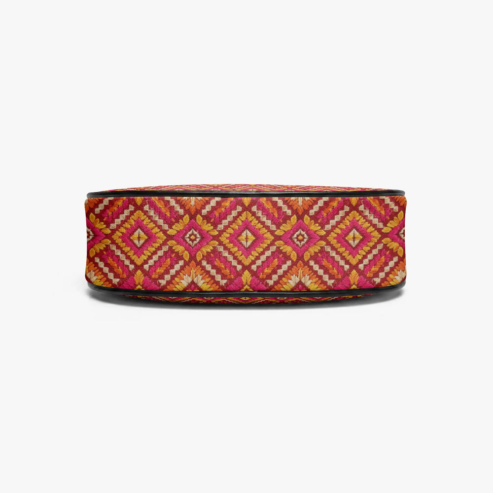 Phulkari — Saffron & Red Crescent Shoulder Bag — view 7