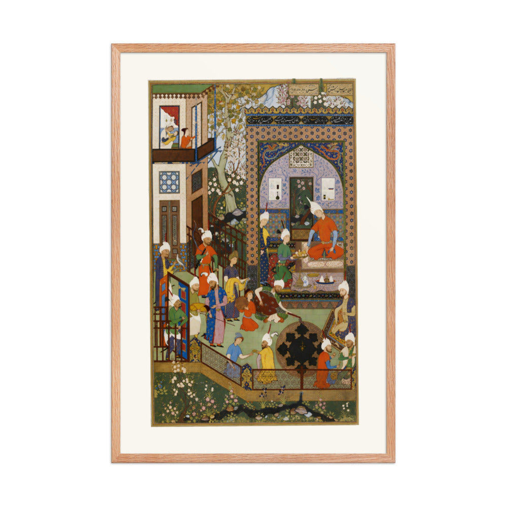 Khusraw Listens to the Music of Barbad | Restored Persian Miniature — view 6