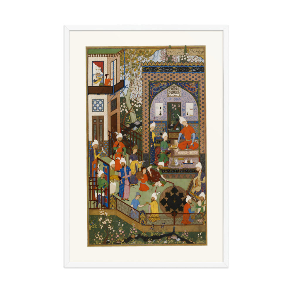 Khusraw Listens to the Music of Barbad | Restored Persian Miniature — view 9