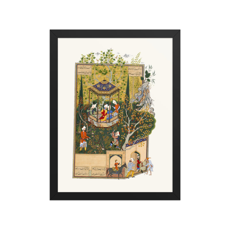 The Townsman Robs the Villager’s Orchard | Restored Persian Miniature