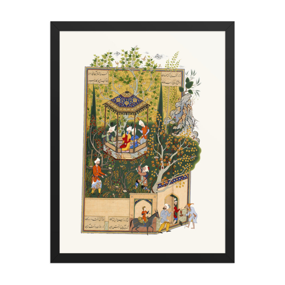 The Townsman Robs the Villager’s Orchard | Restored Persian Miniature — view 2