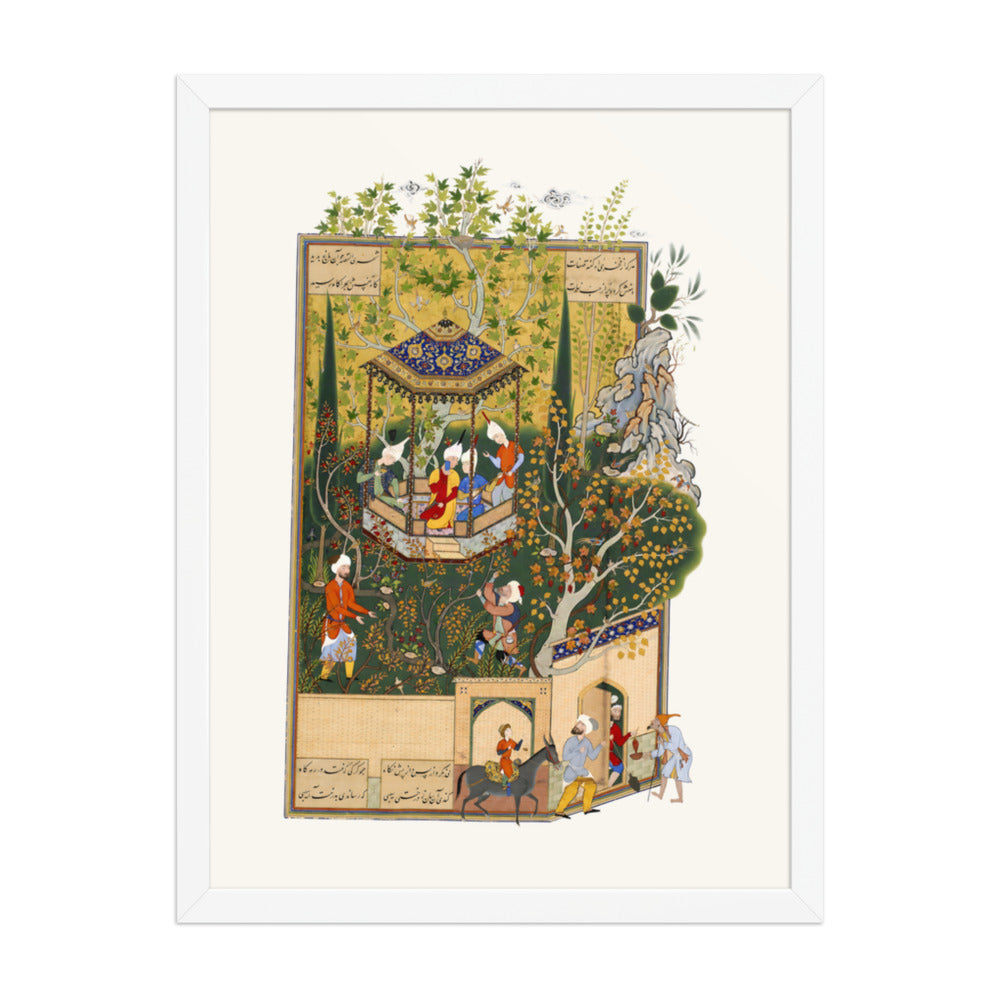 The Townsman Robs the Villager’s Orchard | Restored Persian Miniature — view 6