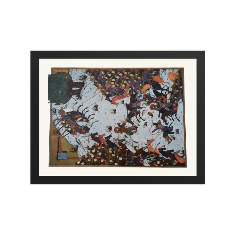 A Furious Cavalry Battle in Full Melee | Restored Persian Miniature