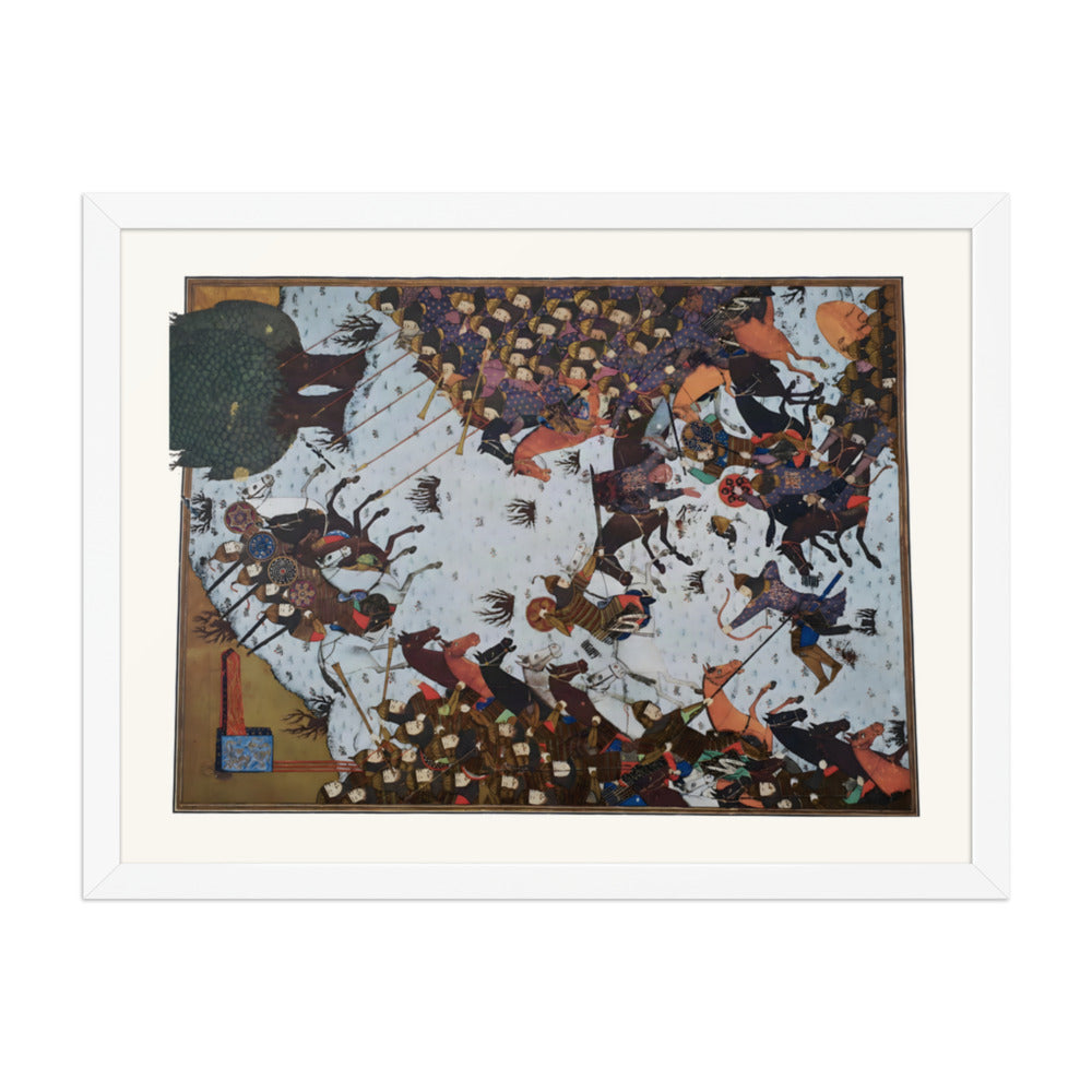 A Furious Cavalry Battle in Full Melee | Restored Persian Miniature — view 8