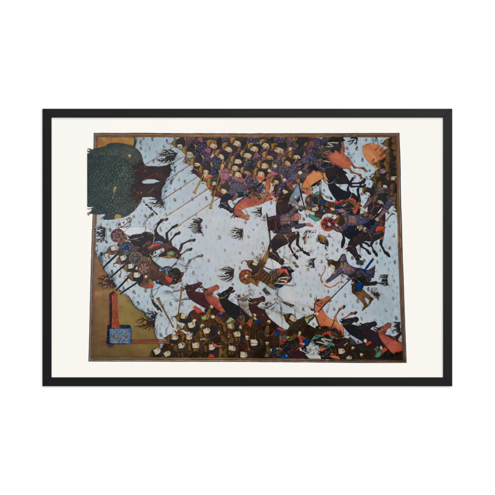 A Furious Cavalry Battle in Full Melee | Restored Persian Miniature — view 3