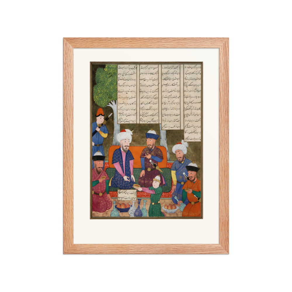 Kay Khusraw and Kay Kavus | Restored Persian Miniature — view 3