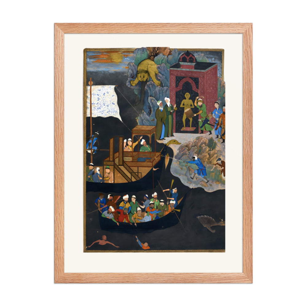Iskandar Beats the Drum | Restored Persian Miniature — view 4