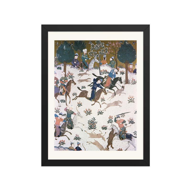 A Royal Hunt — Frontispiece of Baysunghur’s Shahnama | Restored Persian Miniature