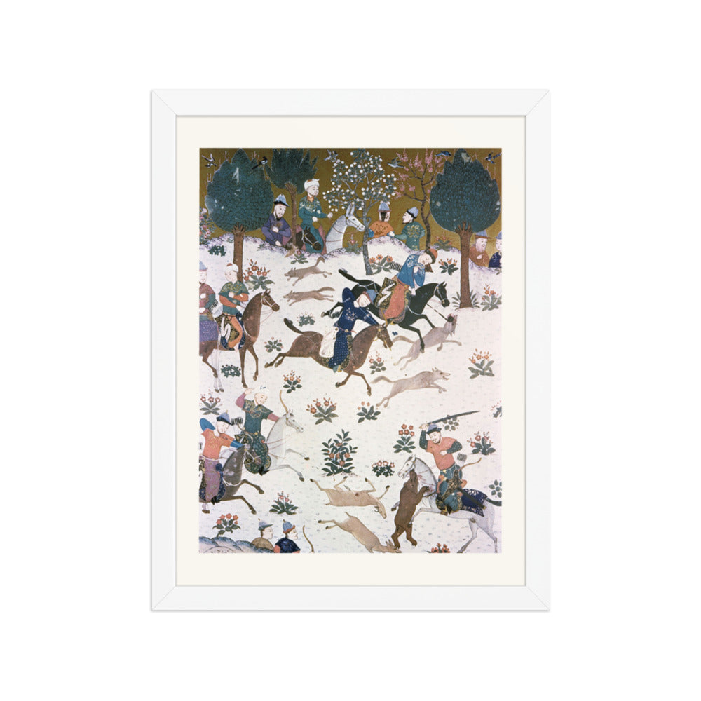 A Royal Hunt — Frontispiece of Baysunghur’s Shahnama | Restored Persian Miniature — view 7