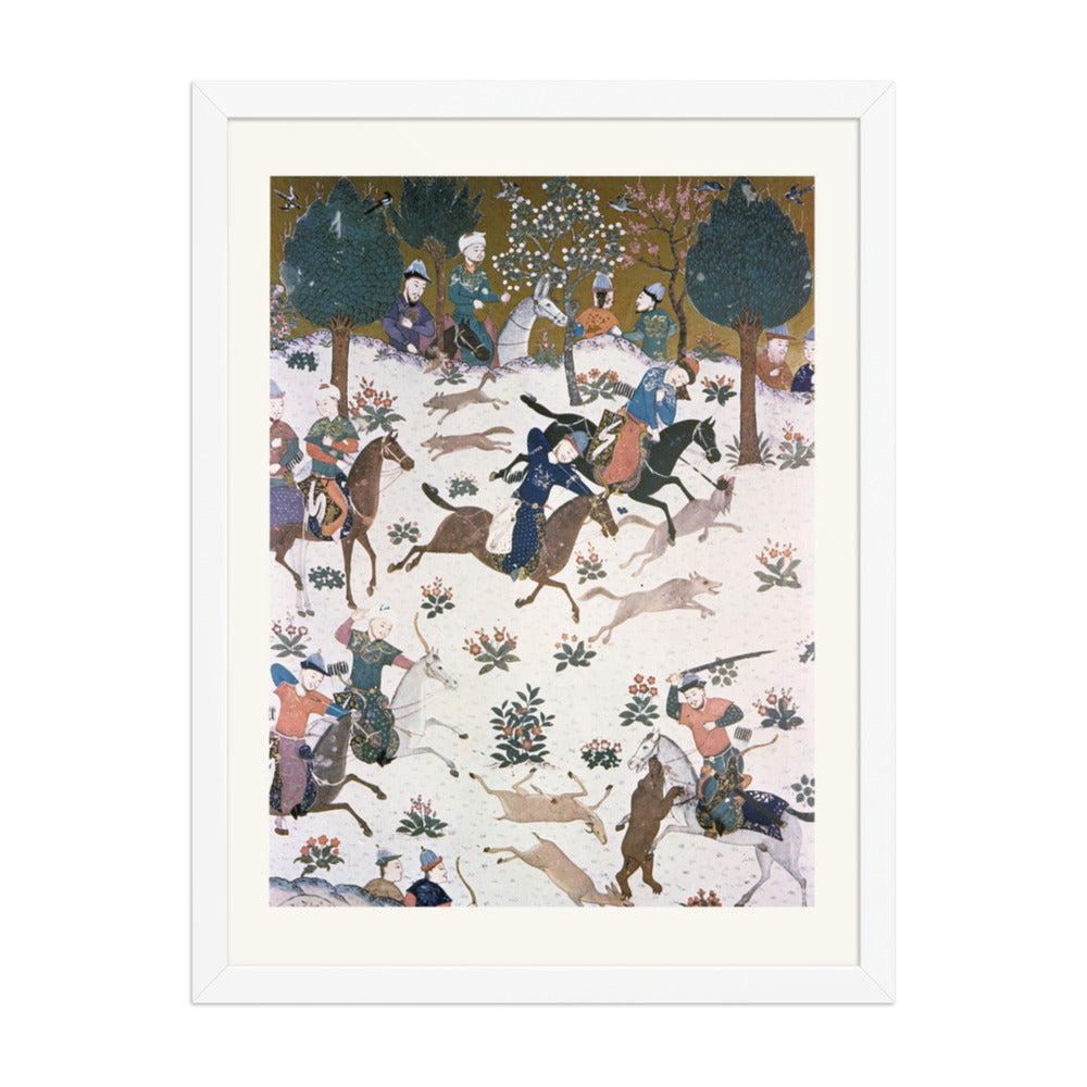 A Royal Hunt — Frontispiece of Baysunghur’s Shahnama | Restored Persian Miniature — view 8