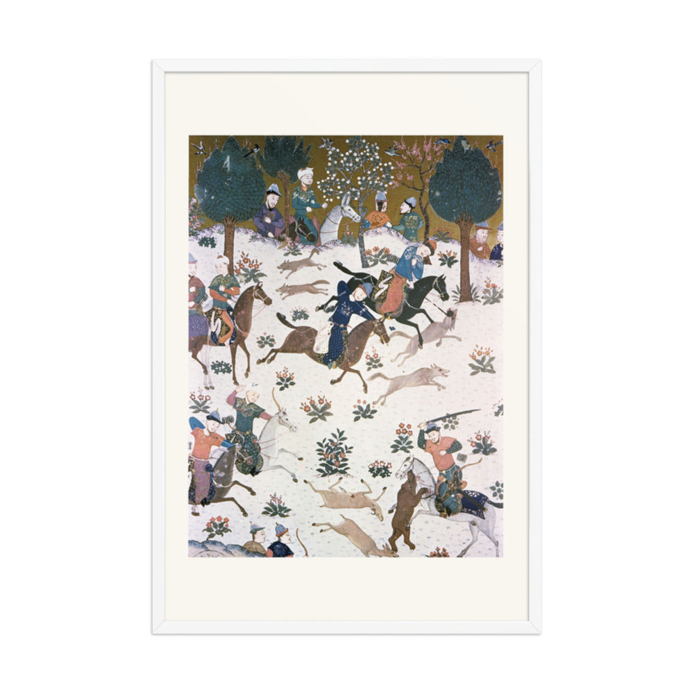 A Royal Hunt — Frontispiece of Baysunghur’s Shahnama | Restored Persian Miniature — view 9