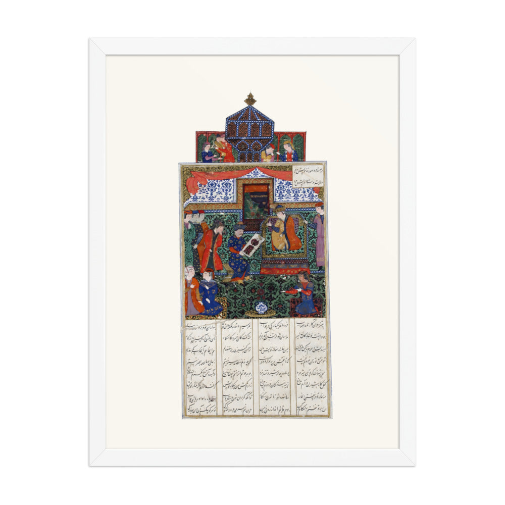 Nushaba Receives the Portrait of Iskandar | Restored Persian Miniature — view 8