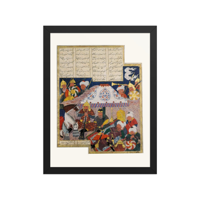 Afrasiyab’s Night Attack on Kay Khusraw | Restored Persian Miniature