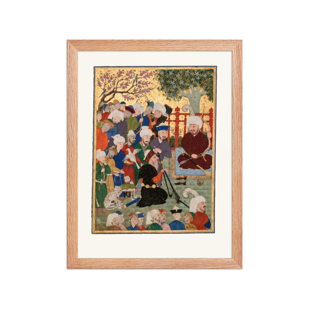 A Kneeling Elder Addresses the Assembly | Restored Persian Miniature — view 3