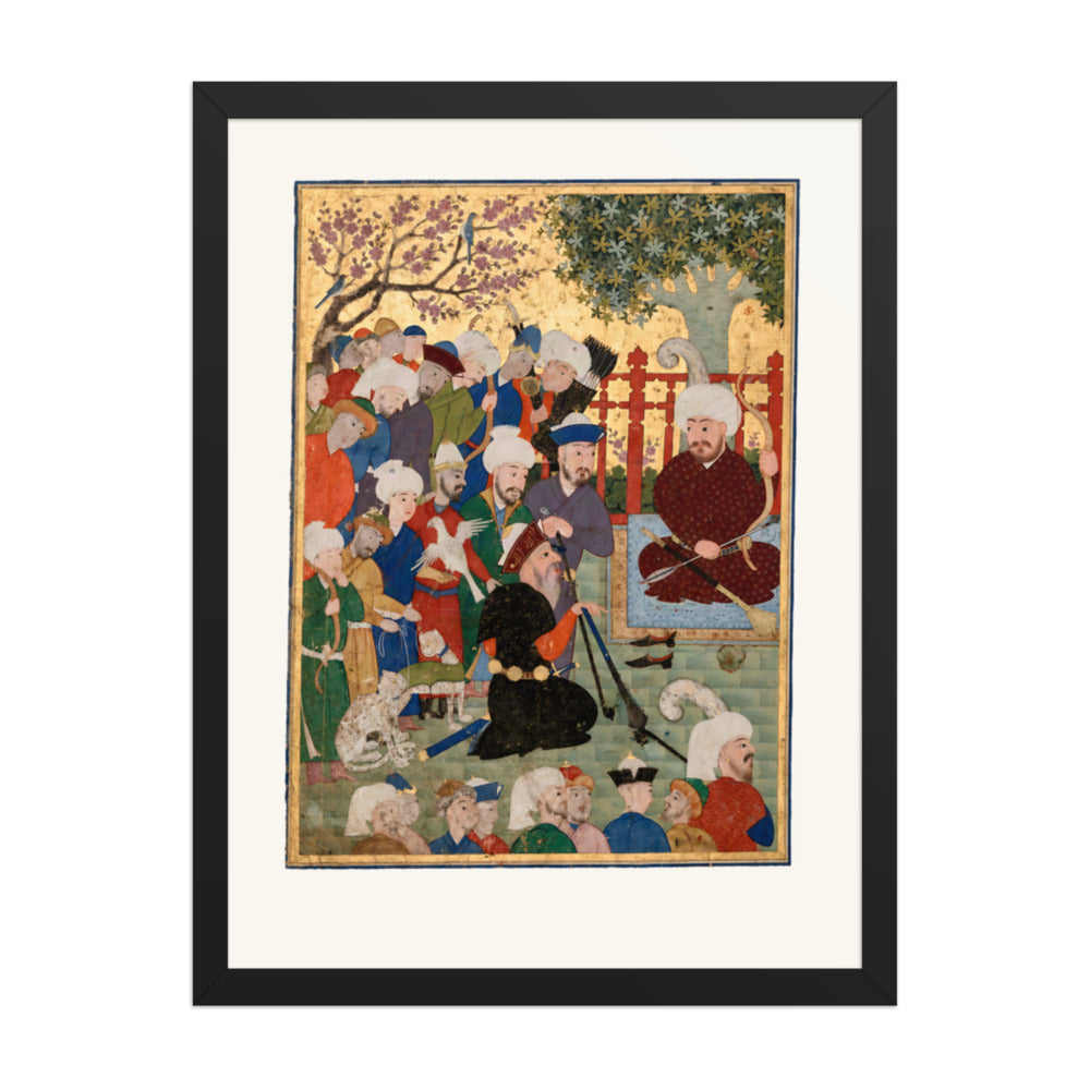 A Kneeling Elder Addresses the Assembly | Restored Persian Miniature — view 2