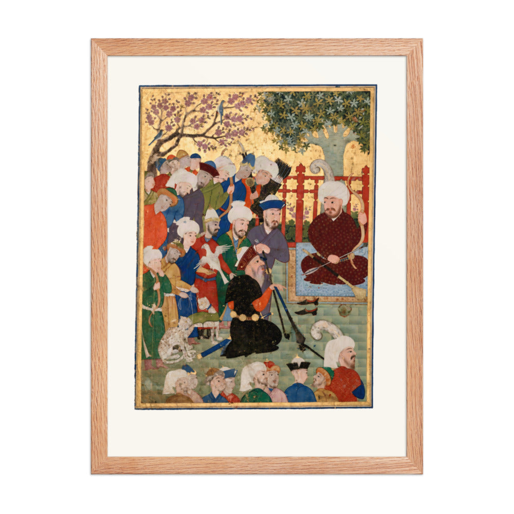 A Kneeling Elder Addresses the Assembly | Restored Persian Miniature — view 4