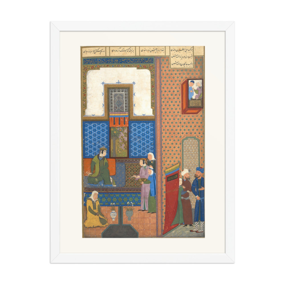 Farhad Arrives at Shirin’s Palace | Restored Persian Miniature — view 6