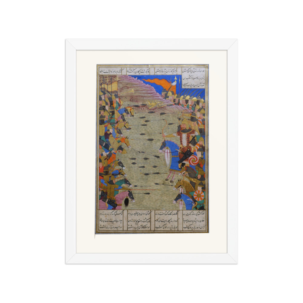 Rustam Shoots the Turanian Hero Ashkabus | Restored Persian Miniature — view 7