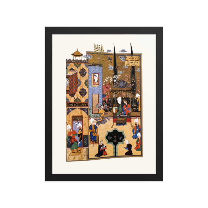 Solomon and the Queen of Sheba | Restored Persian Miniature