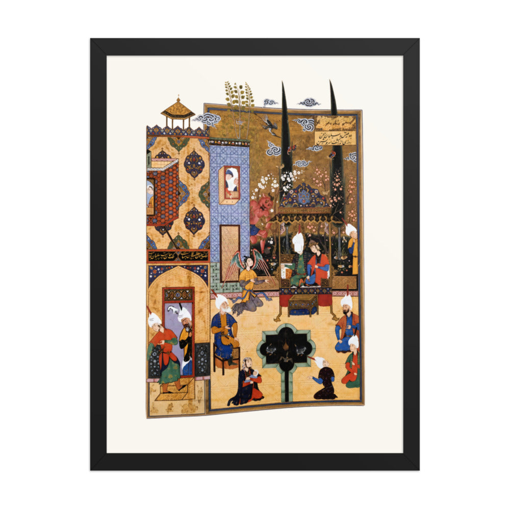 Solomon and the Queen of Sheba | Restored Persian Miniature — view 2