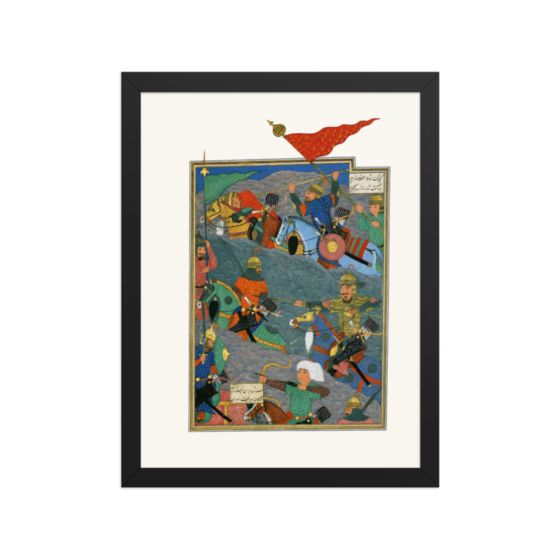 The Battle Between Kay Khusraw and the King of Makran | Restored Persian Miniature