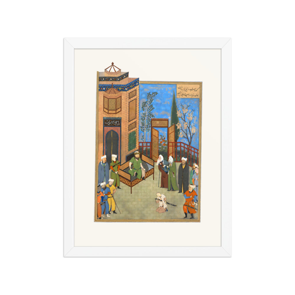 The Elders Plead Before Hurmuzd for the Young Khusraw | Restored Persian Miniature — view 5