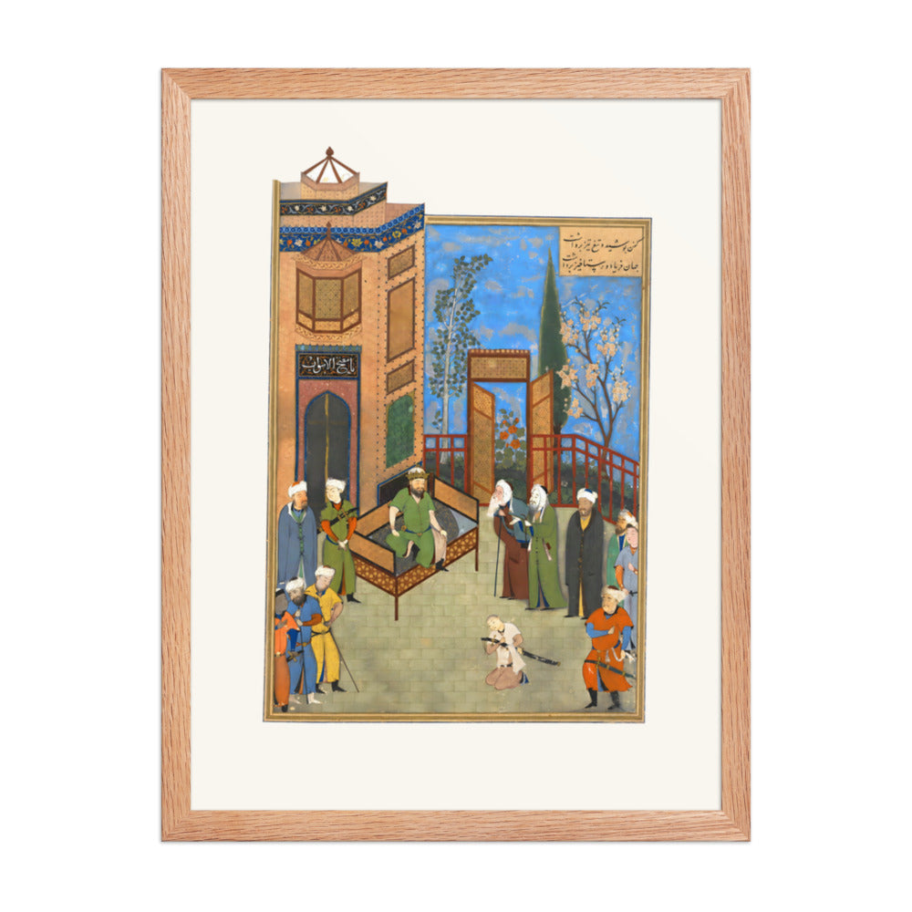 The Elders Plead Before Hurmuzd for the Young Khusraw | Restored Persian Miniature — view 4