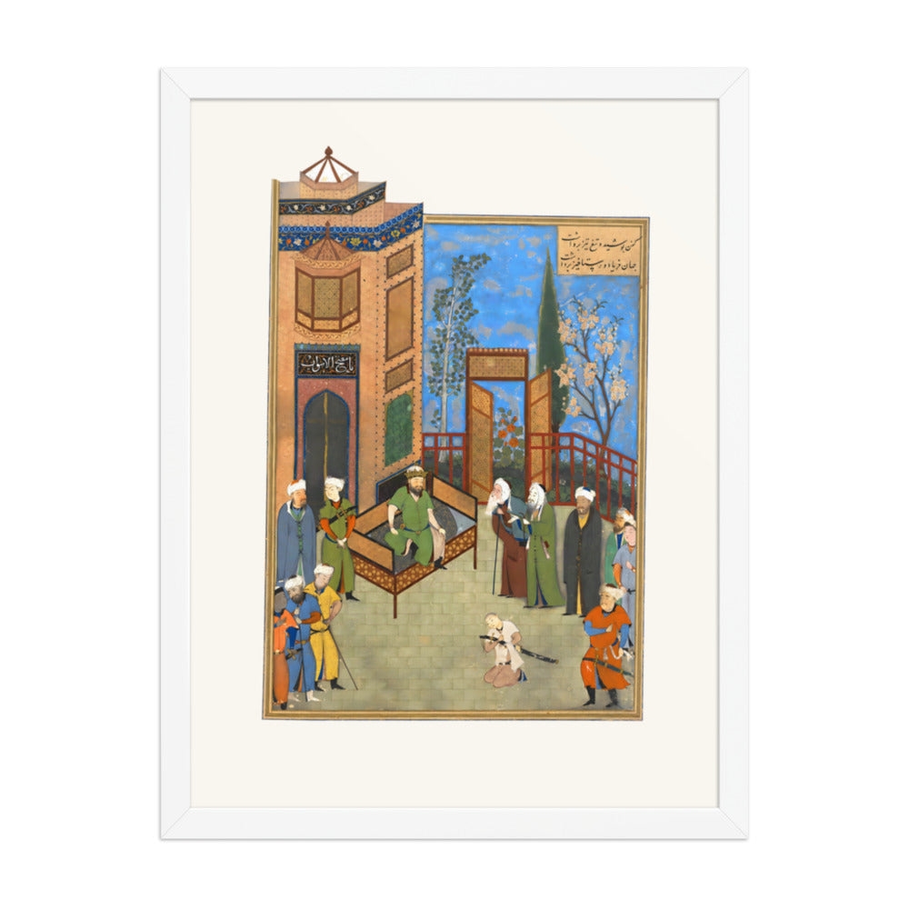 The Elders Plead Before Hurmuzd for the Young Khusraw | Restored Persian Miniature — view 6