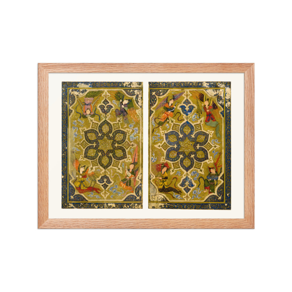 Twin Illuminated Panels in Gold and Lapis | Restored Persian Miniature — view 4
