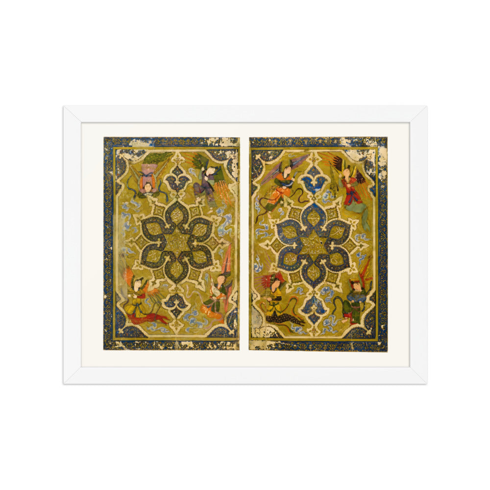 Twin Illuminated Panels in Gold and Lapis | Restored Persian Miniature — view 7