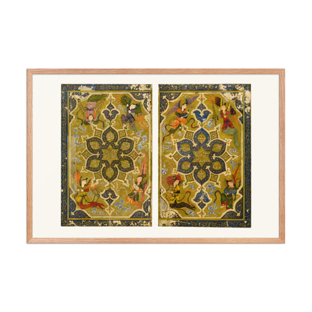 Twin Illuminated Panels in Gold and Lapis | Restored Persian Miniature — view 6